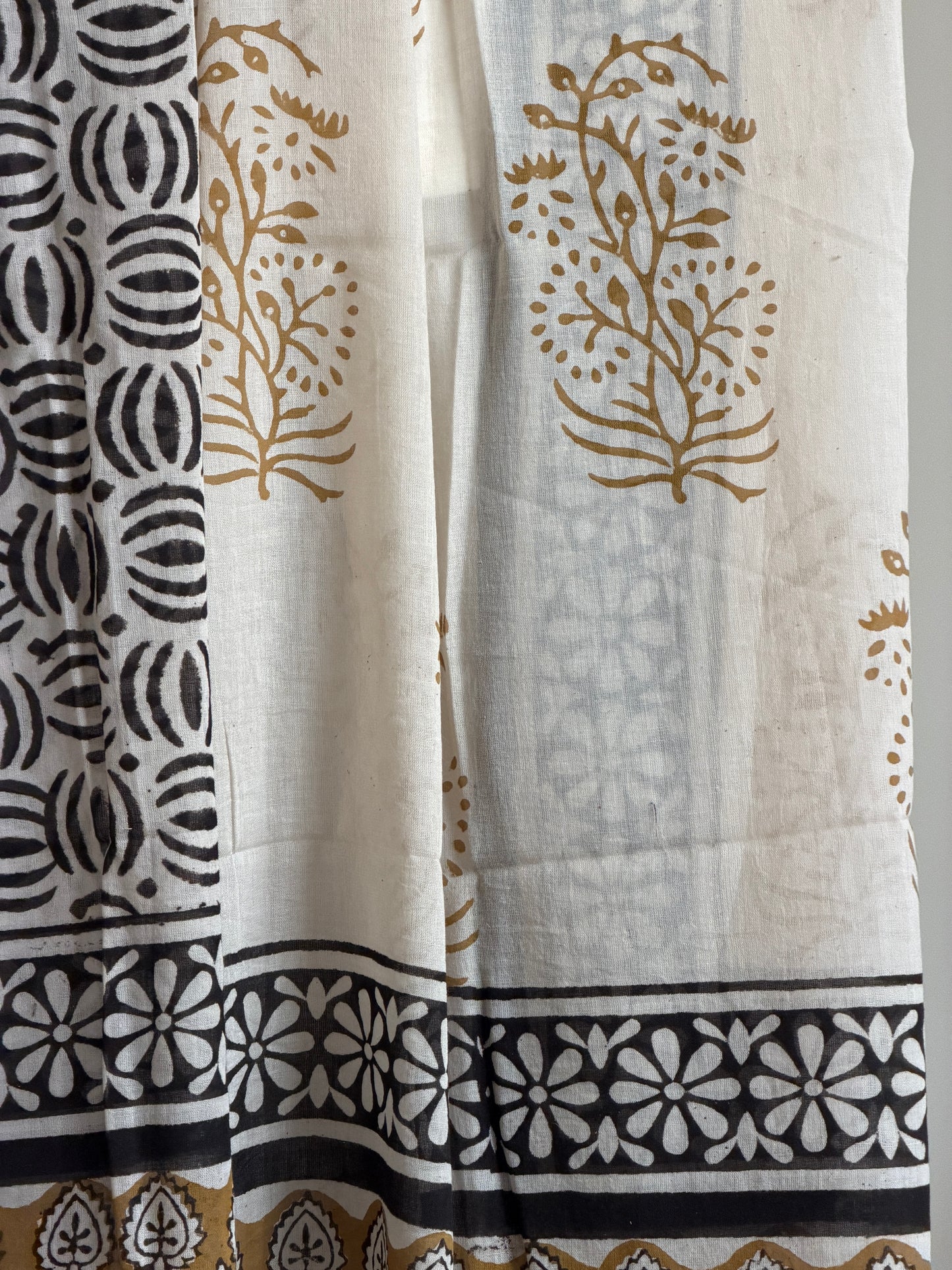 Pure Cotton Hand Block Printed Suit Set with Mulmul Dupatta