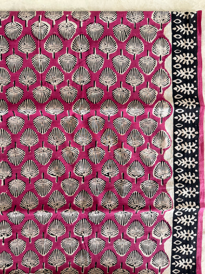 Pure Cotton Hand Block Printed Suit Set with Mulmul Dupatta