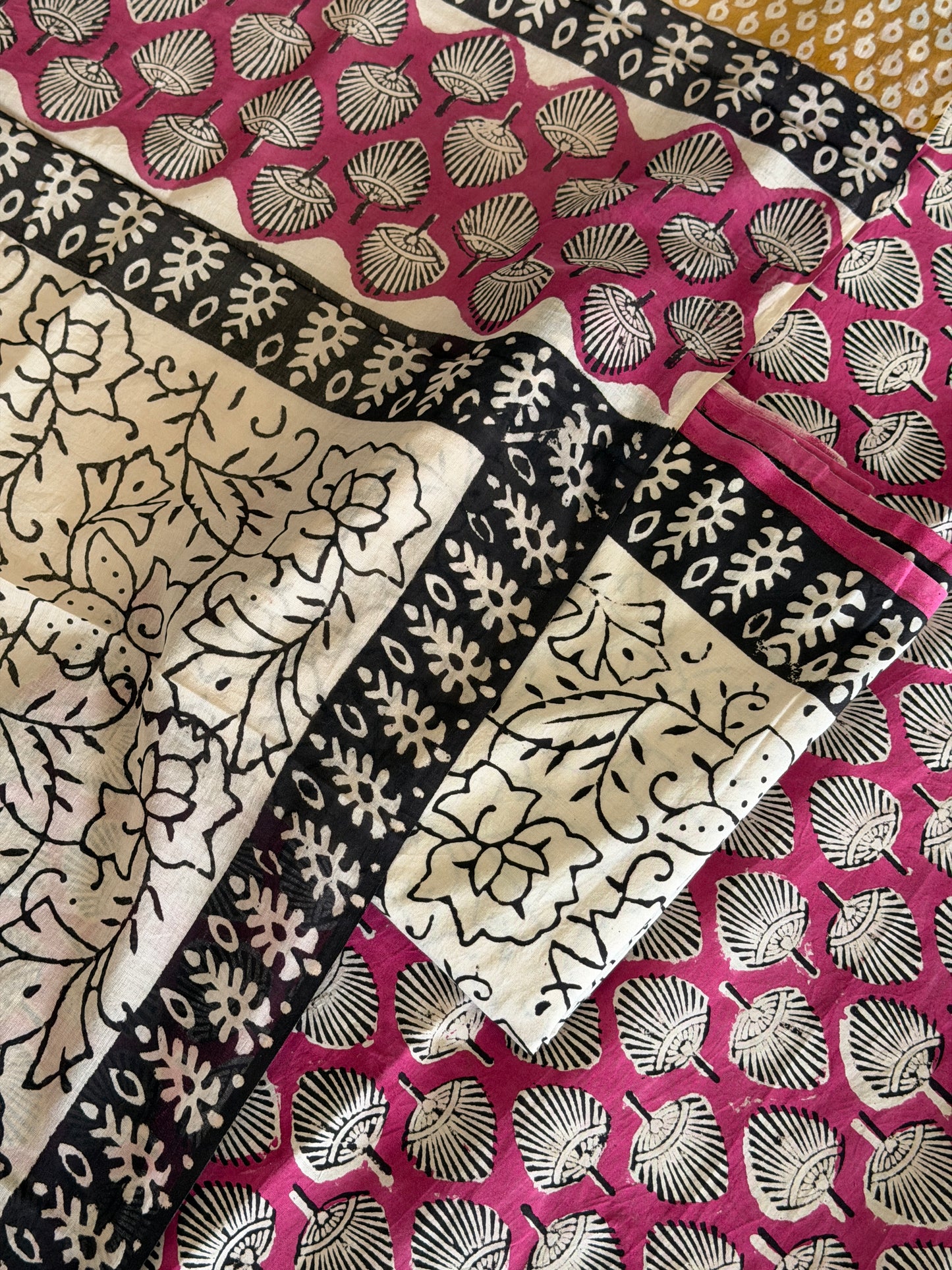 Pure Cotton Hand Block Printed Suit Set with Mulmul Dupatta