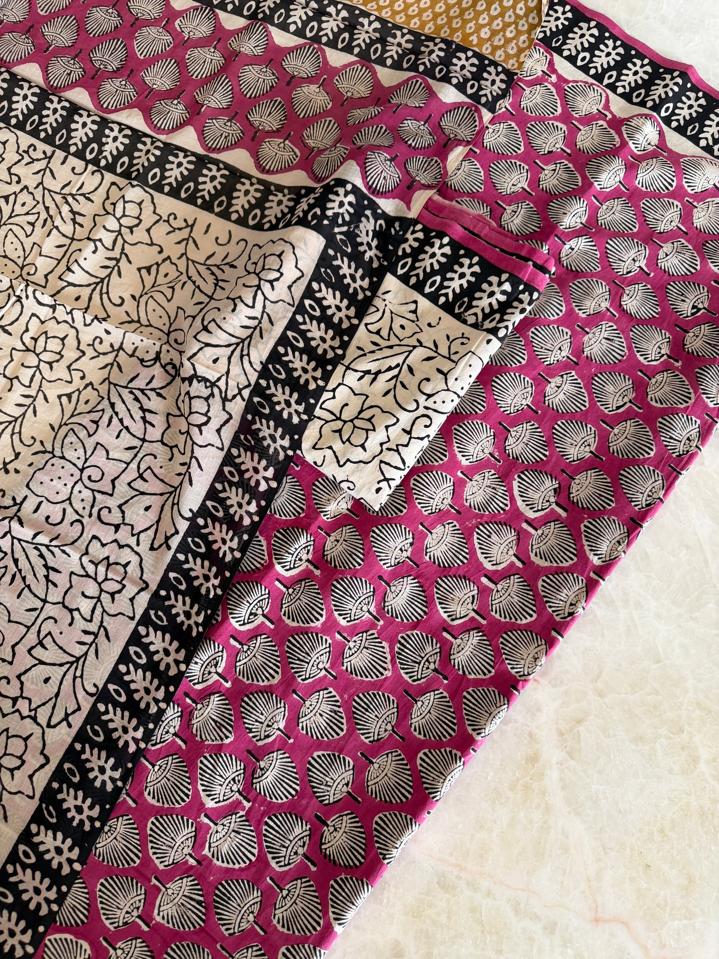 Pure Cotton Hand Block Printed Suit Set with Mulmul Dupatta