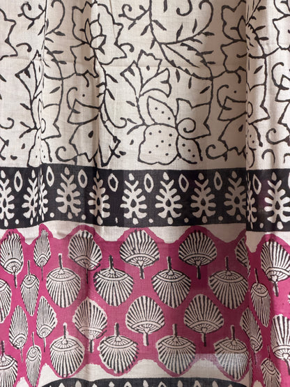 Pure Cotton Hand Block Printed Suit Set with Mulmul Dupatta