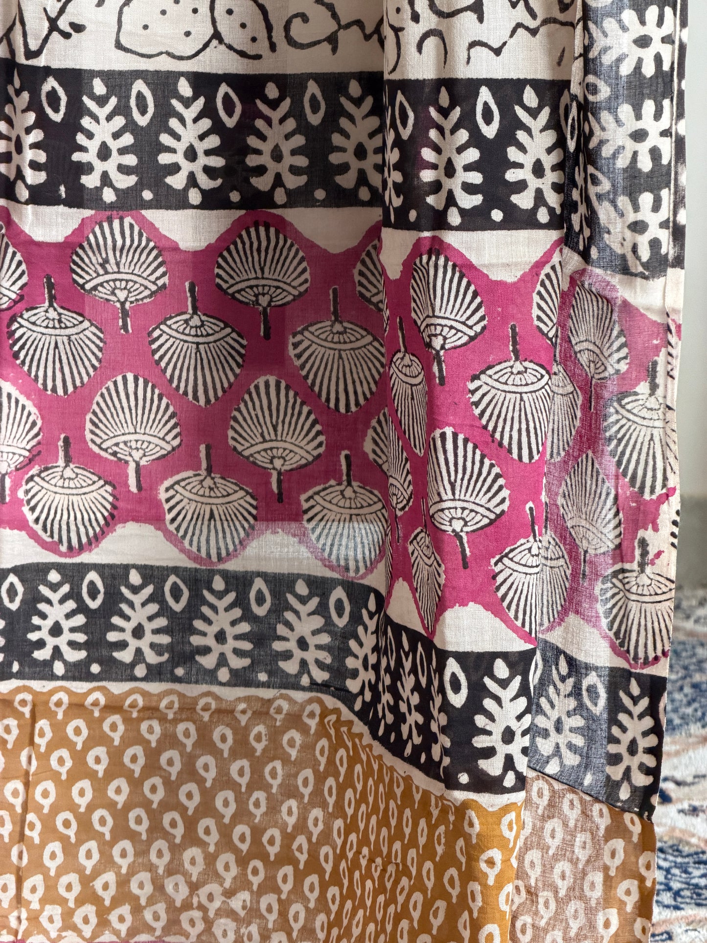 Pure Cotton Hand Block Printed Suit Set with Mulmul Dupatta