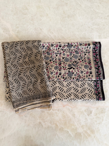Pure Cotton Hand Block Printed Suit Set with Kota Dupatta