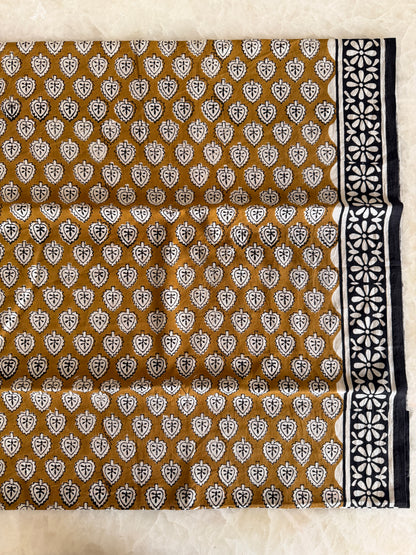 Pure Cotton Hand Block Printed Suit Set with Mulmul Dupatta