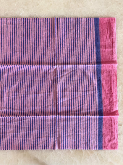 Pure Cotton Hand Block Printed Suit Set with Chiffon Dupatta