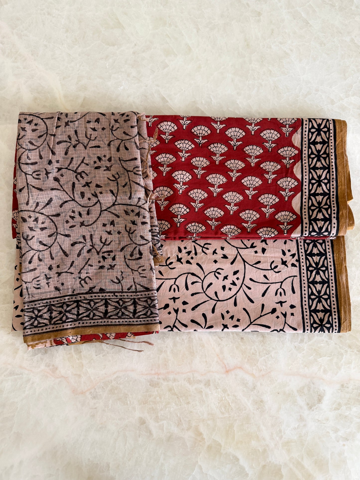 Pure Cotton Hand Block Printed Suit Set with Kota Dupatta