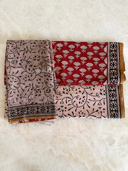 Pure Cotton Hand Block Printed Suit Set with Kota Dupatta