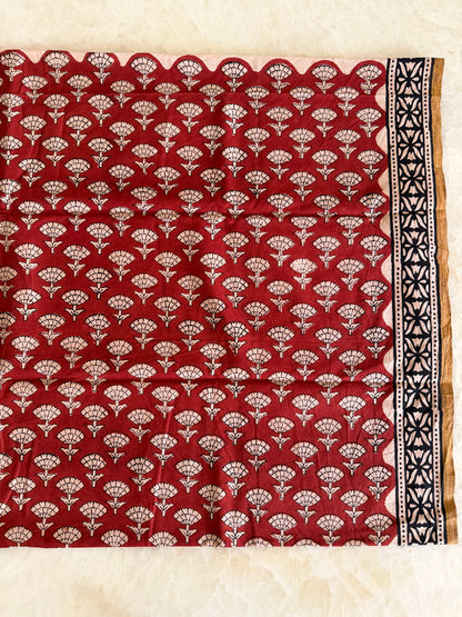 Pure Cotton Hand Block Printed Suit Set with Kota Dupatta