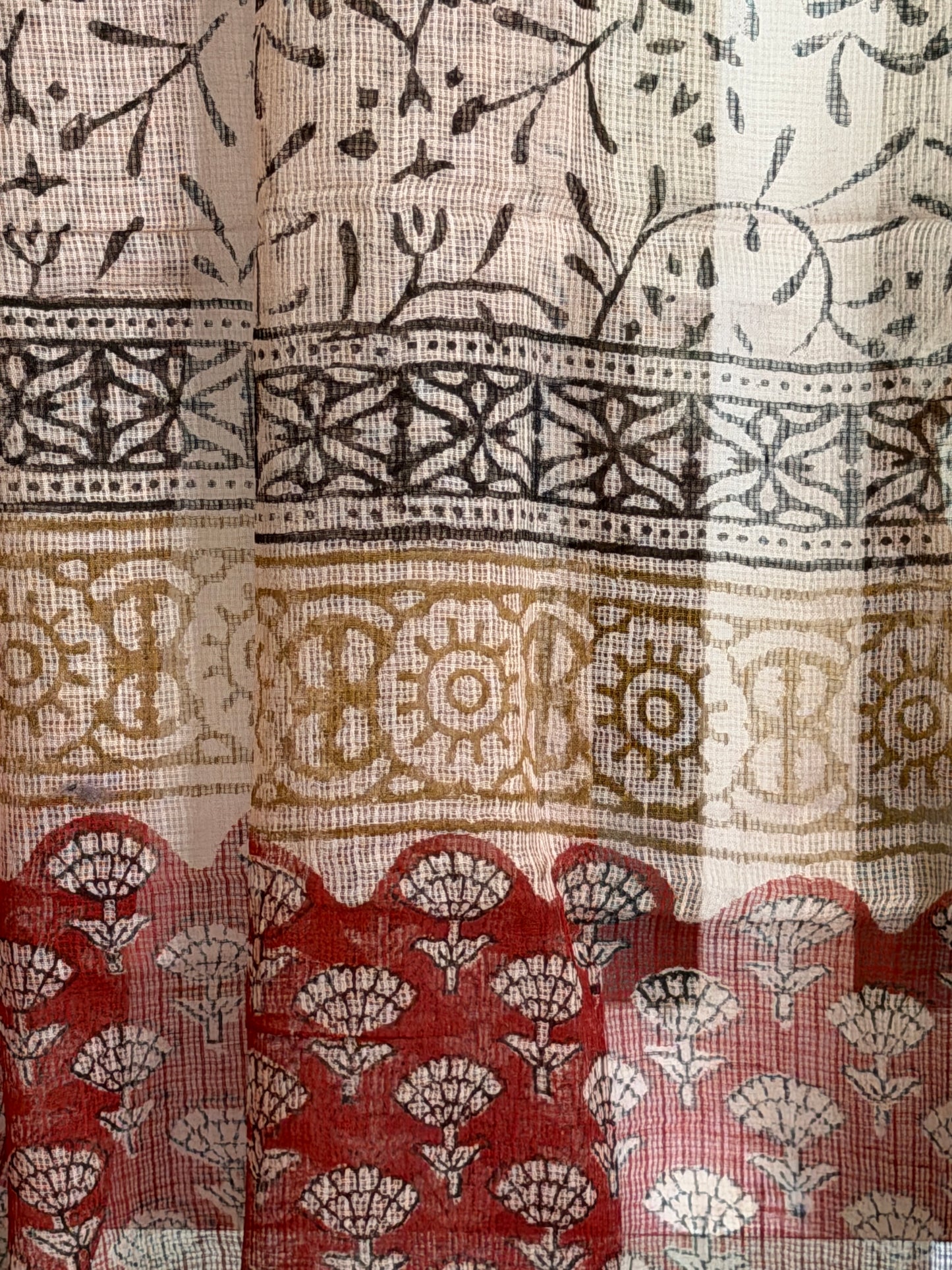 Pure Cotton Hand Block Printed Suit Set with Kota Dupatta
