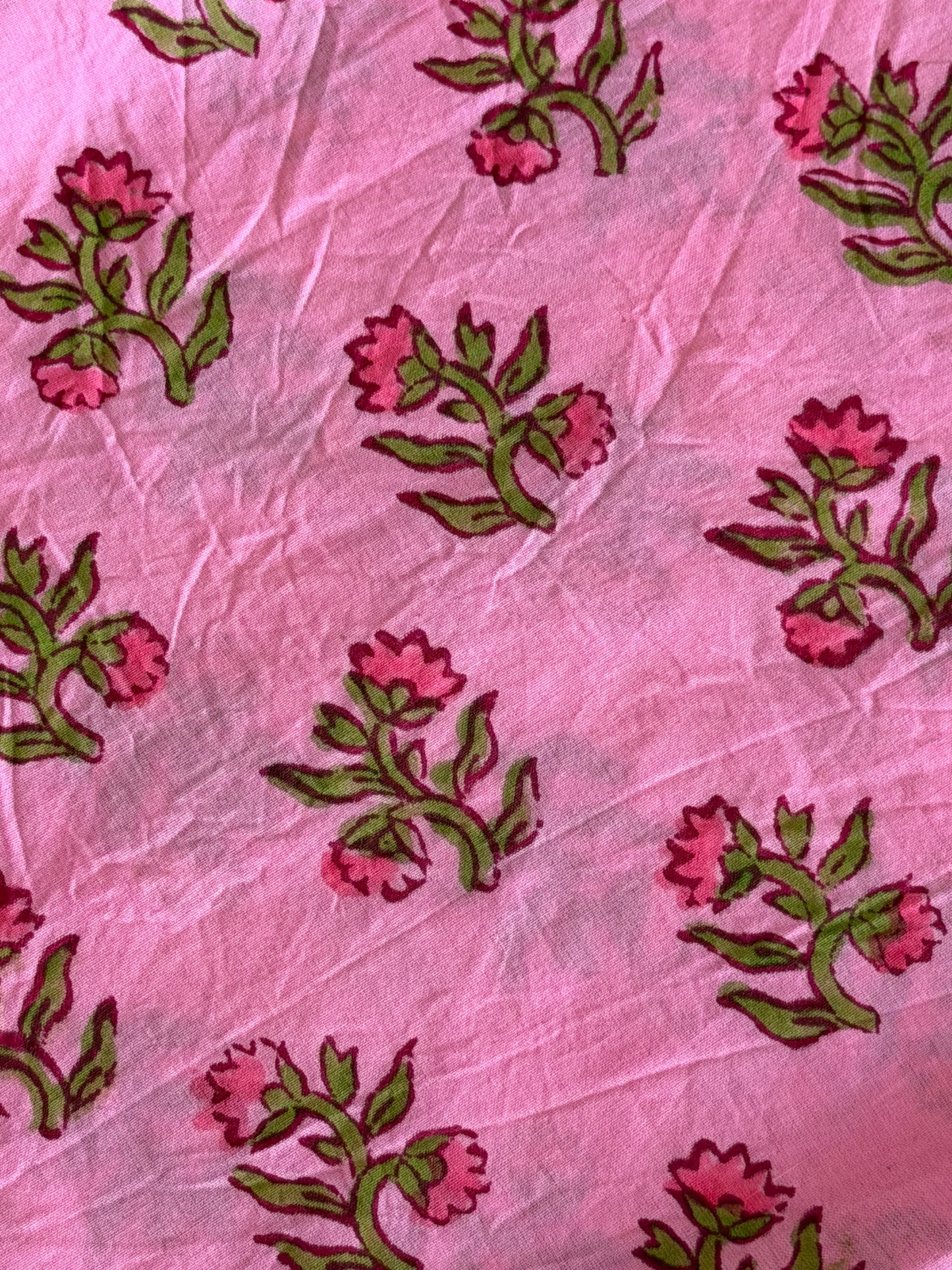 Pure Cotton Hand Block Printed Suit Set with Mulmul Dupatta