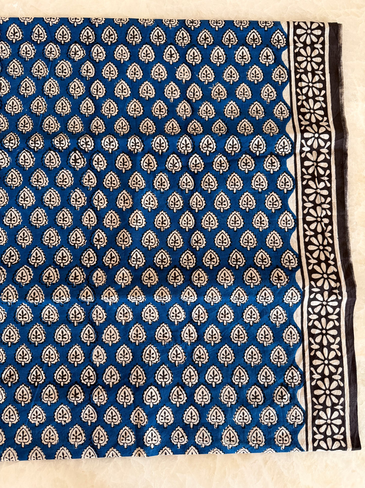 Pure Cotton Hand Block Printed Suit Set with Mulmul Dupatta