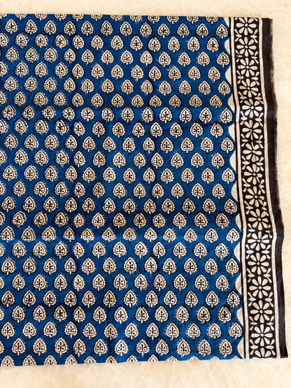 Pure Cotton Hand Block Printed Suit Set with Mulmul Dupatta
