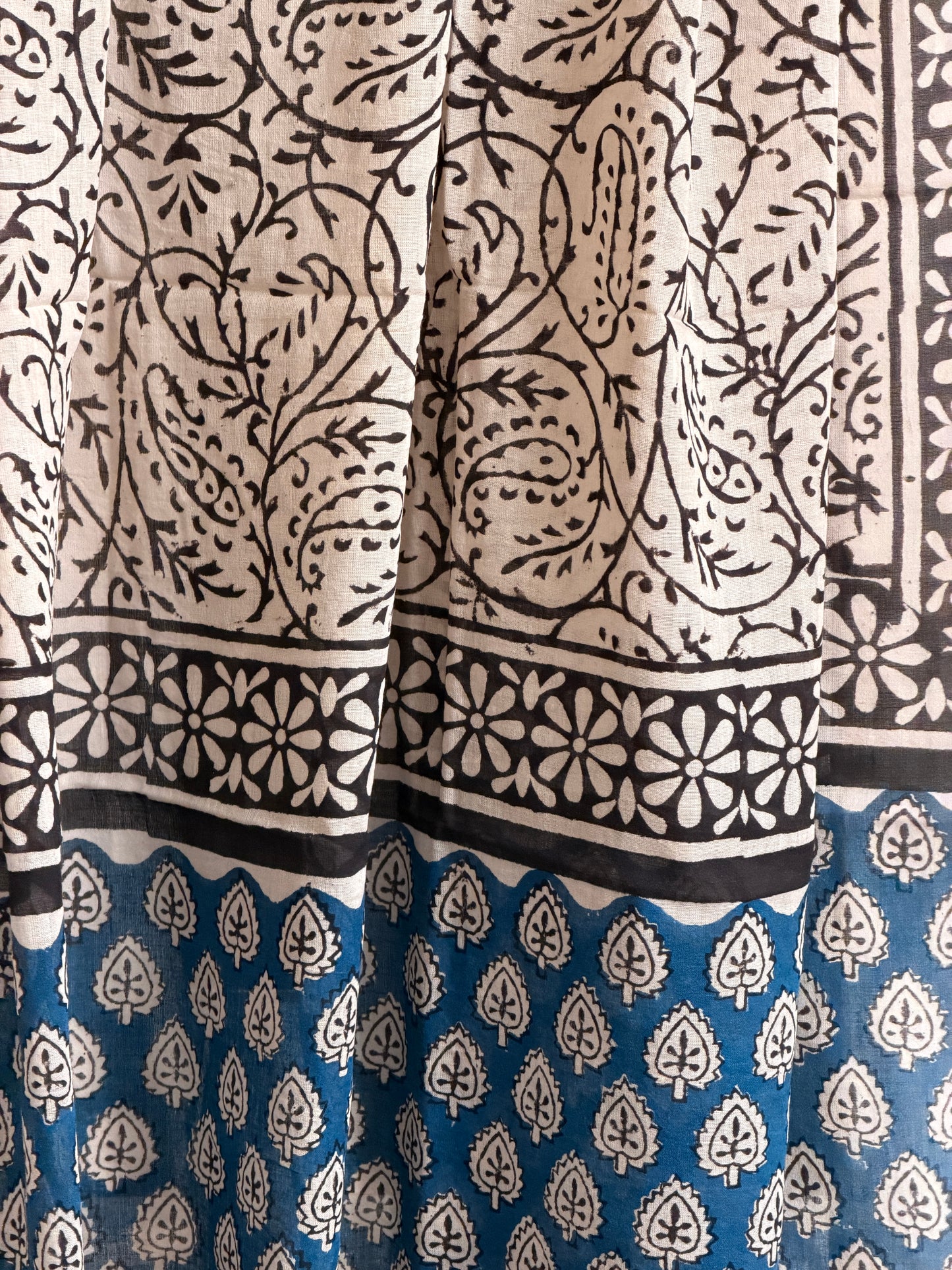 Pure Cotton Hand Block Printed Suit Set with Mulmul Dupatta