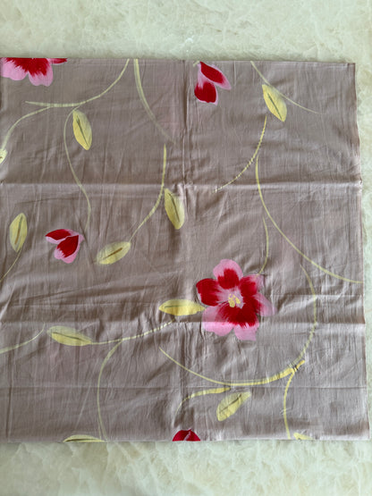 Hand Painted Cotton Suit Set with Chiffon Dupatta