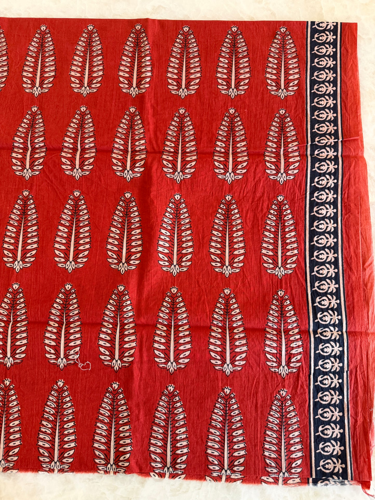 Pure Cotton Handblock Print 3 piece Unstitched Suit Set
