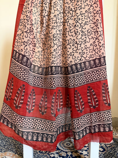 Pure Cotton Handblock Print 3 piece Unstitched Suit Set