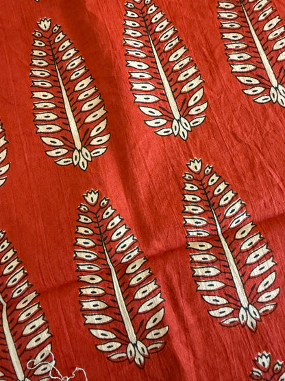 Pure Cotton Handblock Print 3 piece Unstitched Suit Set