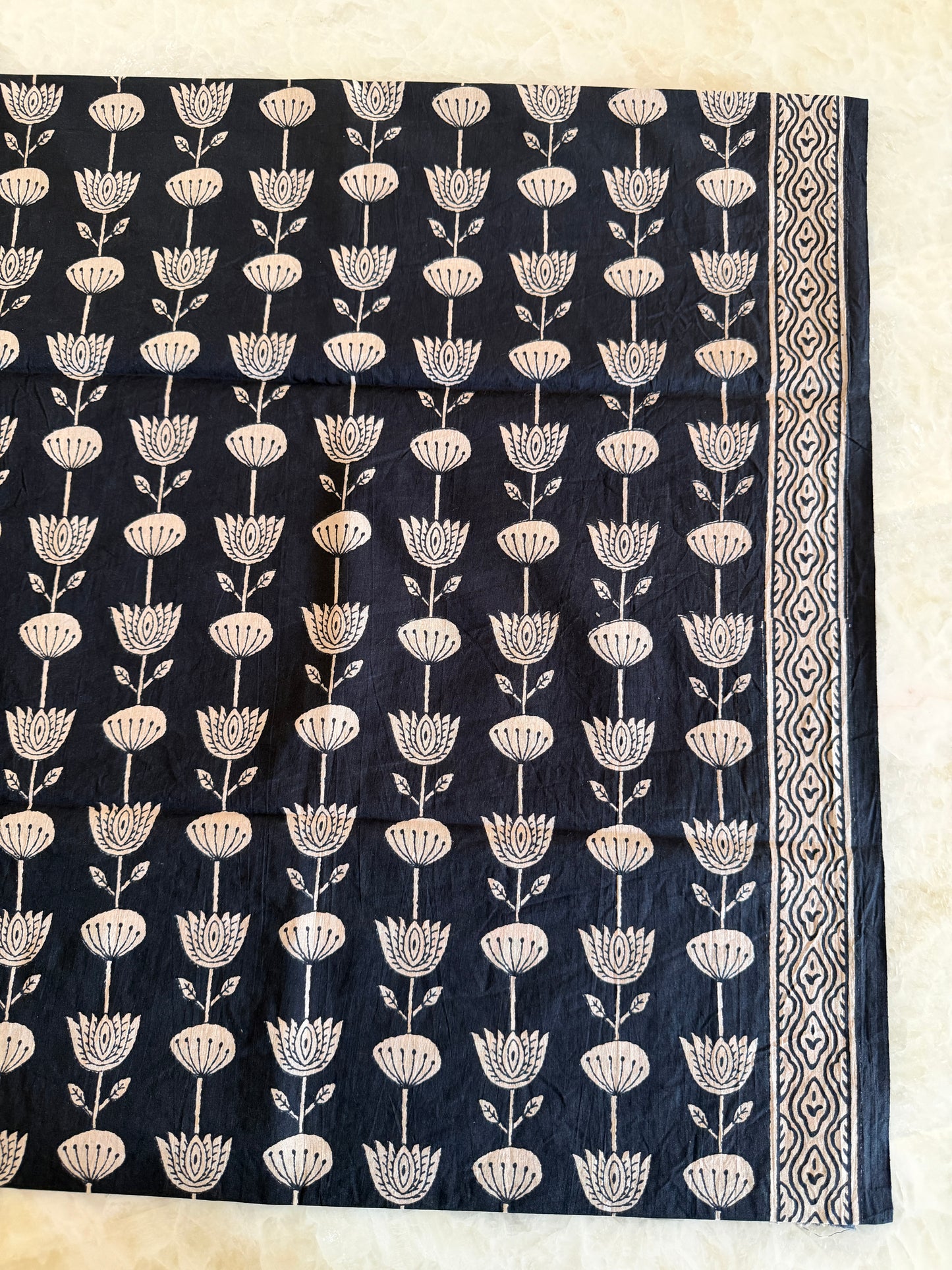Pure Cotton Handblock Print 3 piece Unstitched Suit Set