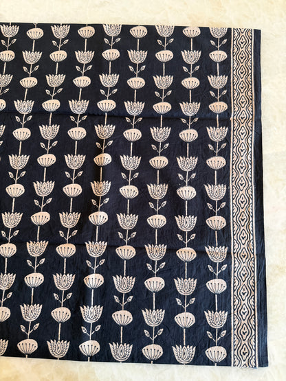 Pure Cotton Handblock Print 3 piece Unstitched Suit Set