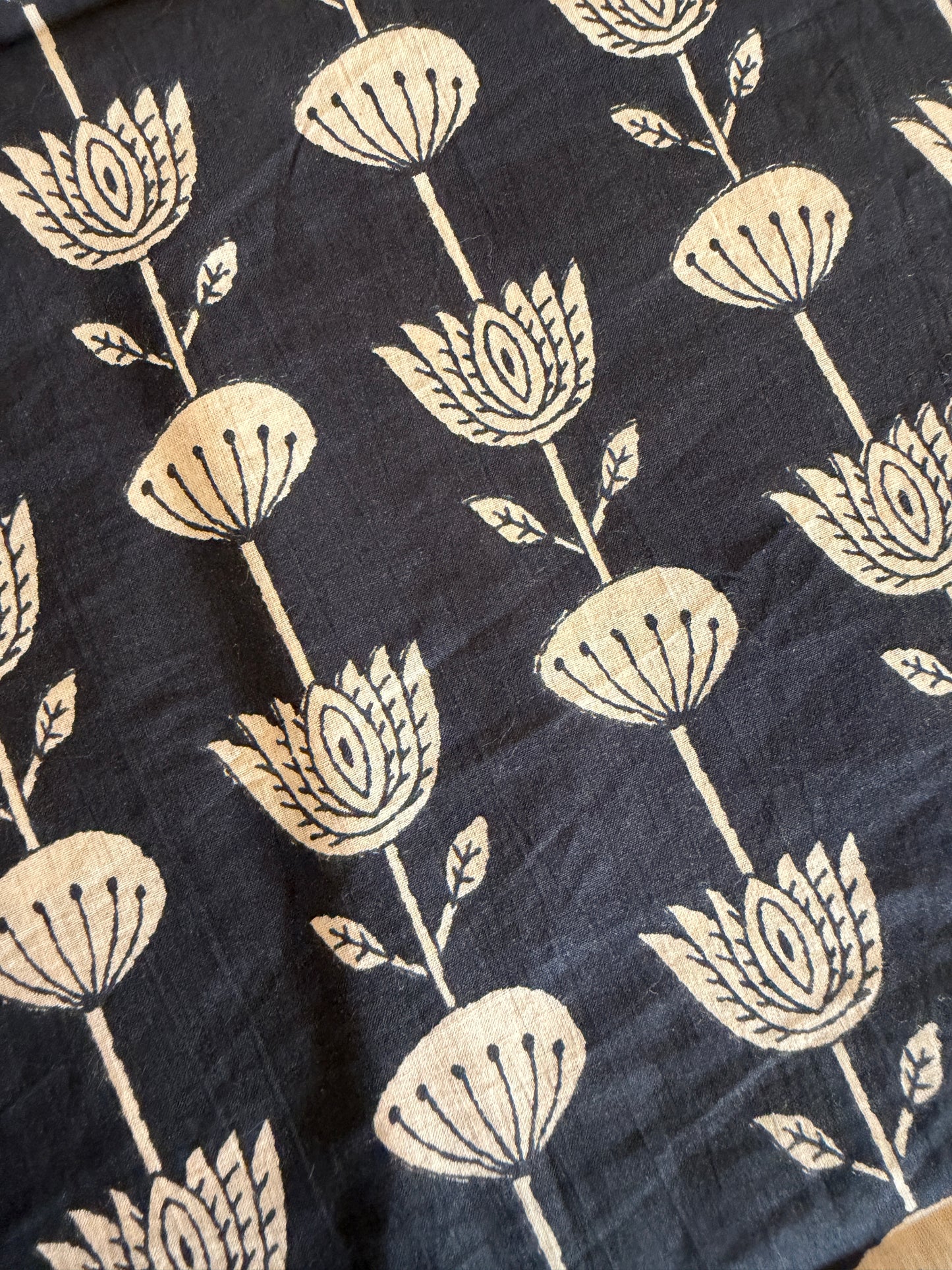 Pure Cotton Handblock Print 3 piece Unstitched Suit Set