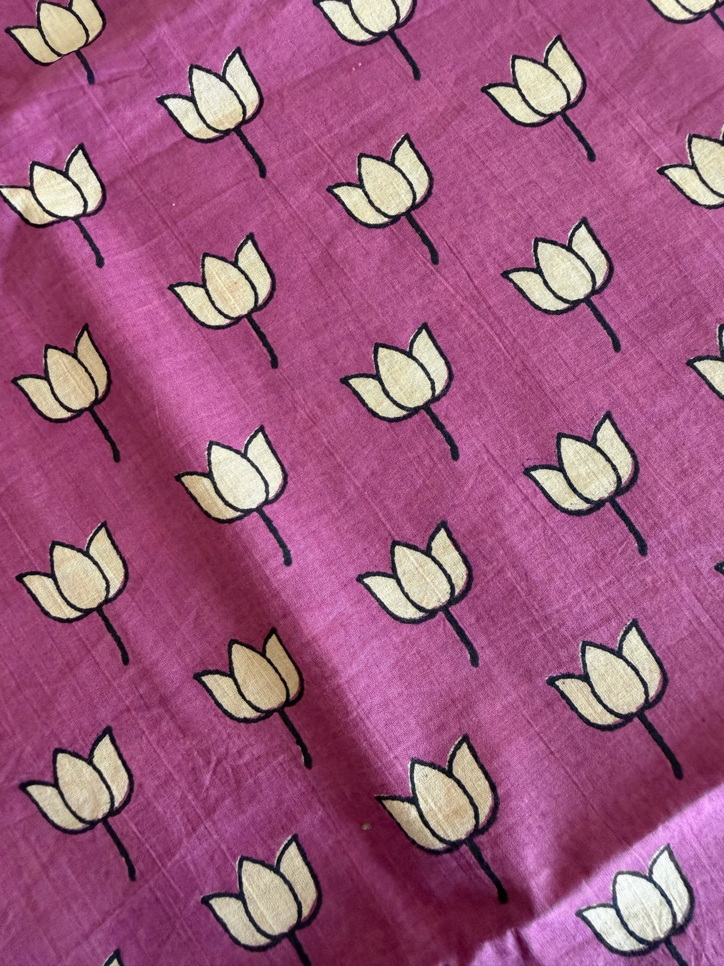 Pure Cotton Handblock Print 3 piece Unstitched Suit Set
