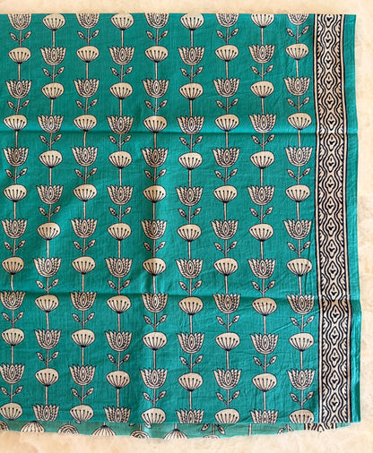 Pure Cotton Handblock Print 3 piece Unstitched Suit Set