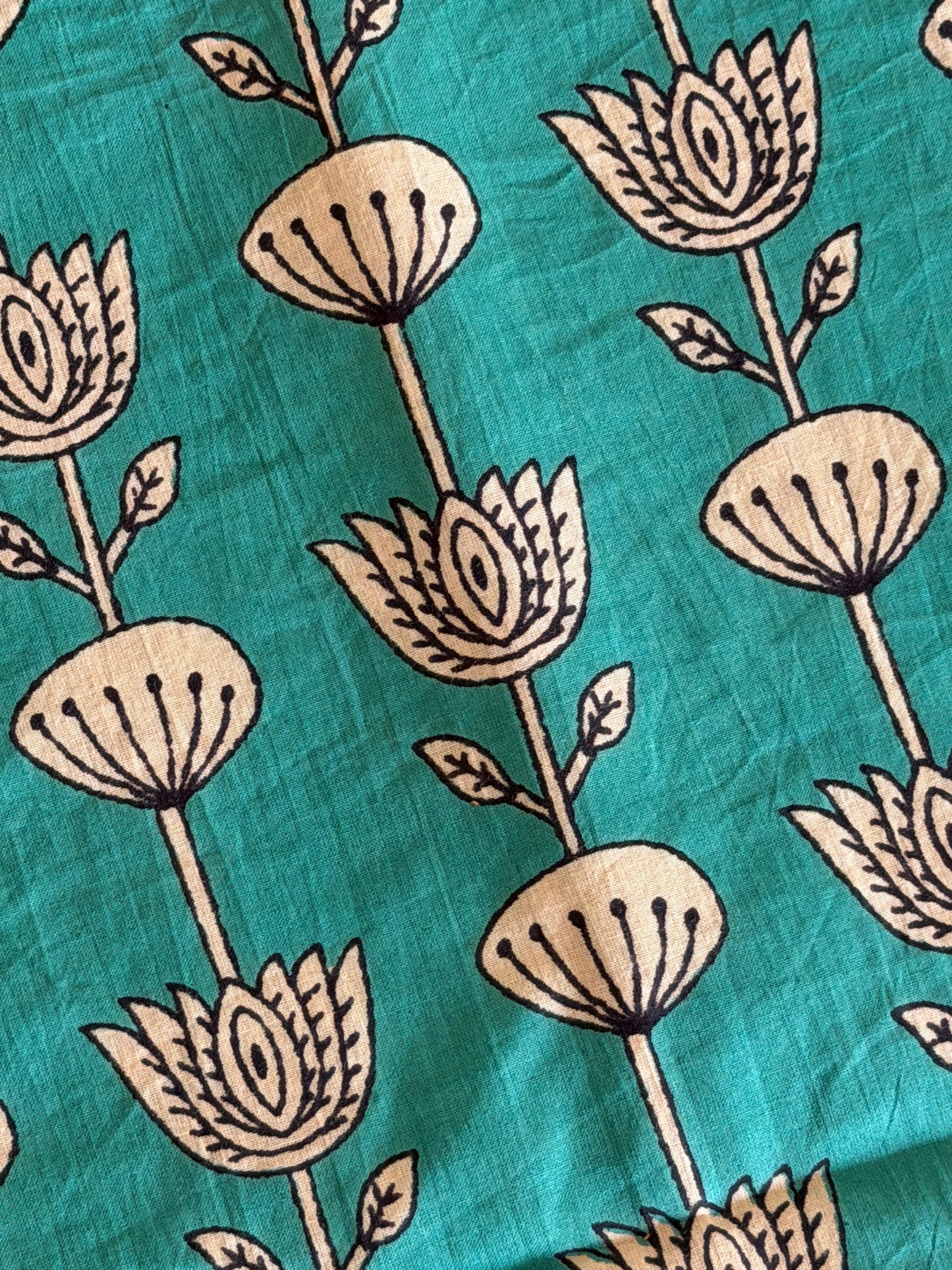Pure Cotton Handblock Print 3 piece Unstitched Suit Set