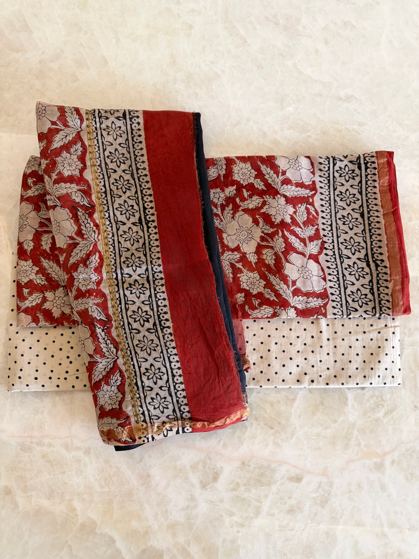 Chanderi Silk Unstitched 3 Piece Suit Set