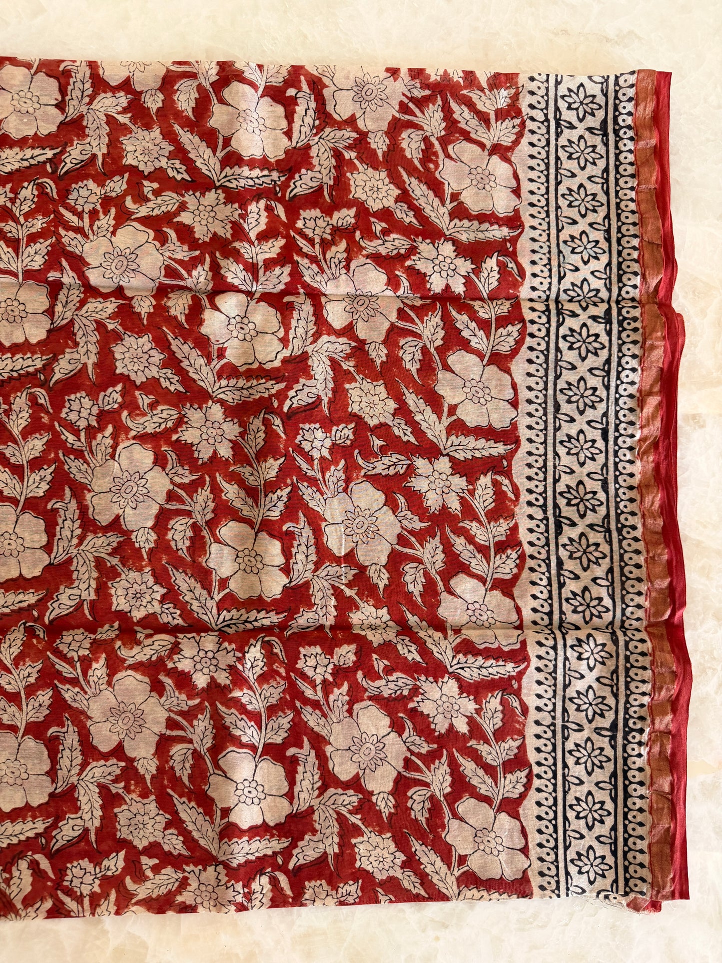 Chanderi Silk Unstitched 3 Piece Suit Set