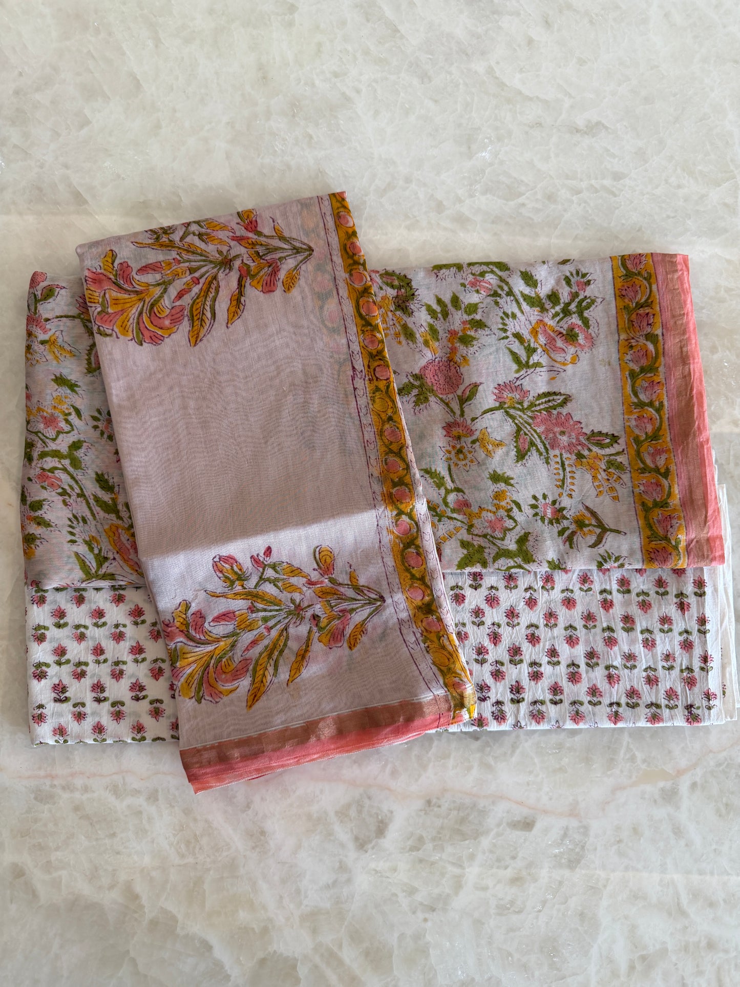 Chanderi Silk Unstitched 3 Piece Suit Set