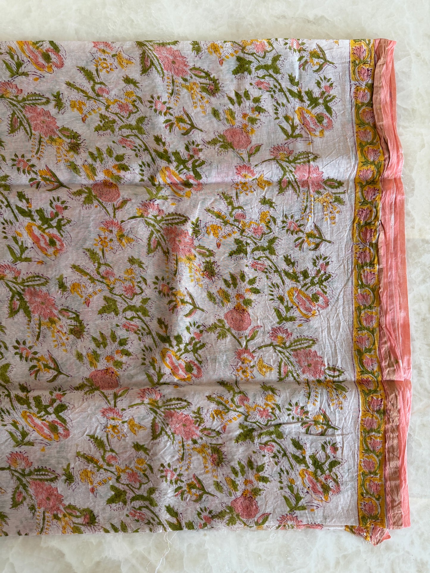 Chanderi Silk Unstitched 3 Piece Suit Set