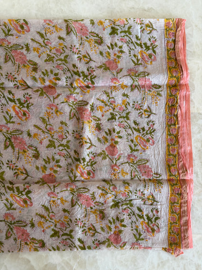 Chanderi Silk Unstitched 3 Piece Suit Set