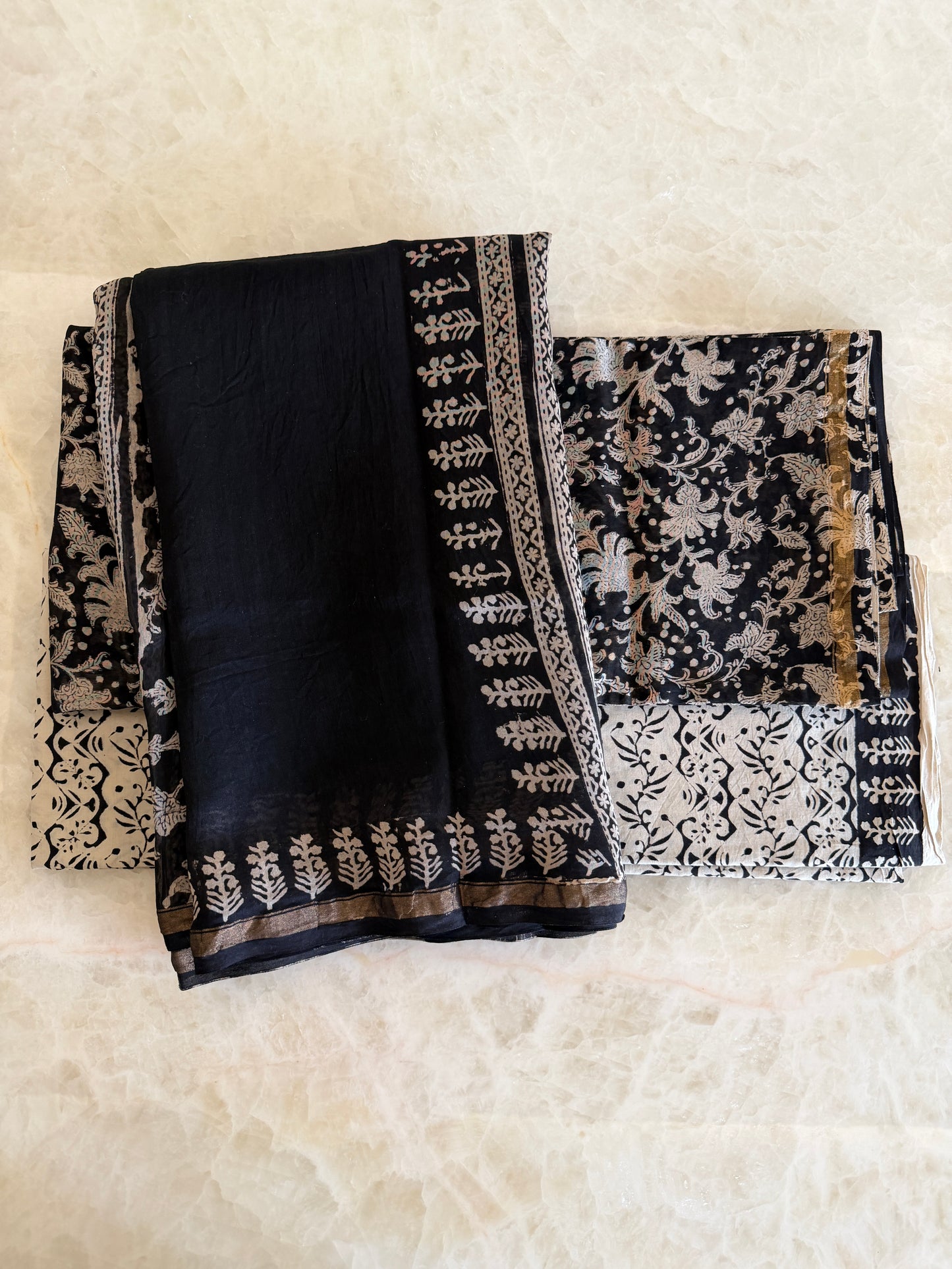 Chanderi Silk Unstitched 3 Piece Suit Set
