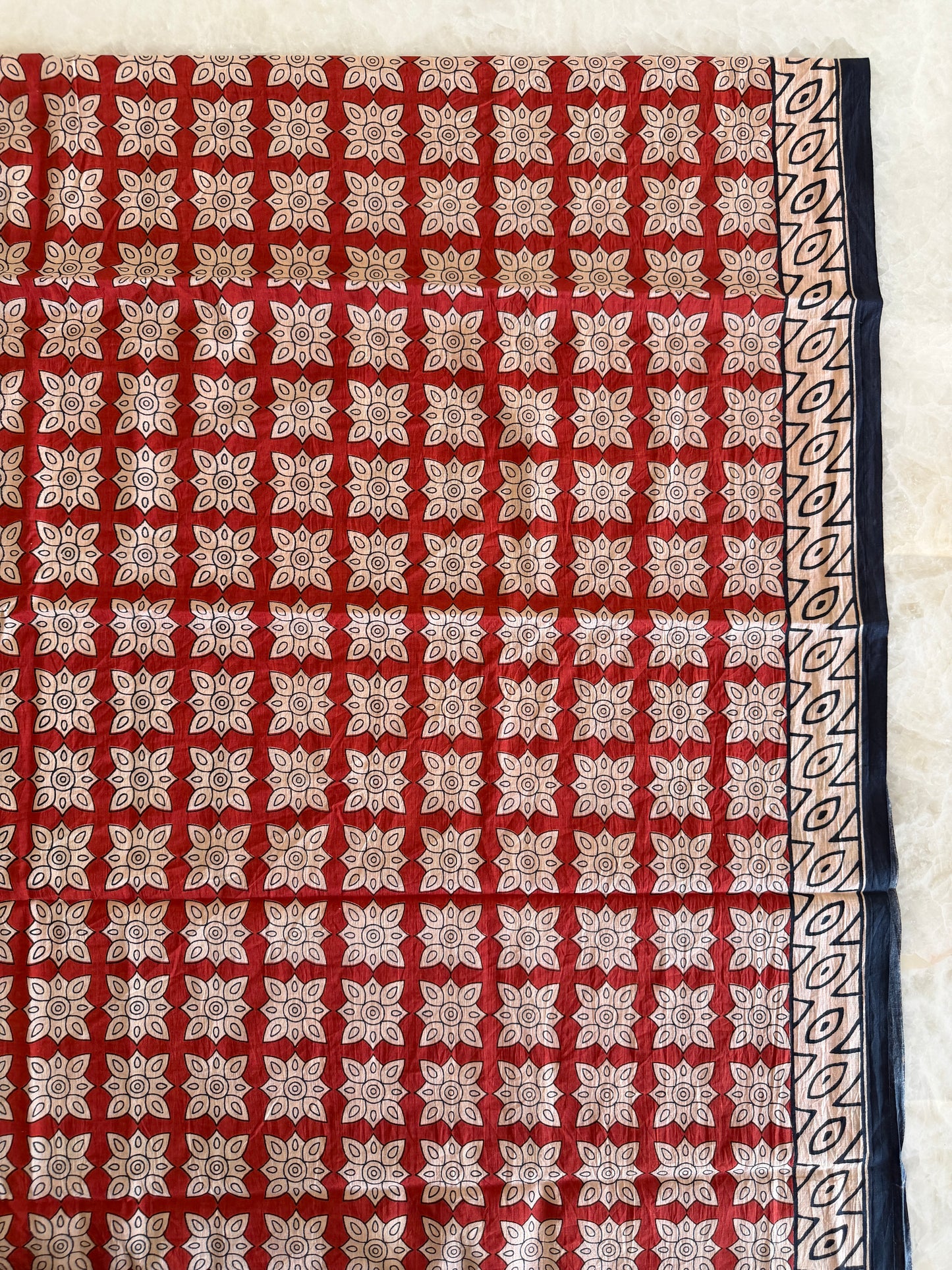Pure Cotton Handblock Print 3 piece Unstitched Suit Set