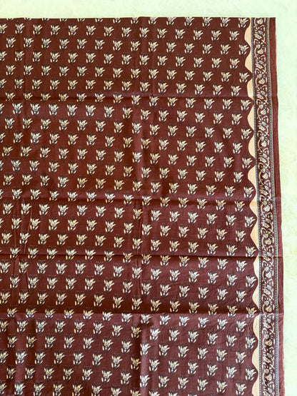 Pure Cotton Handblock Print 3 piece Unstitched Suit Set