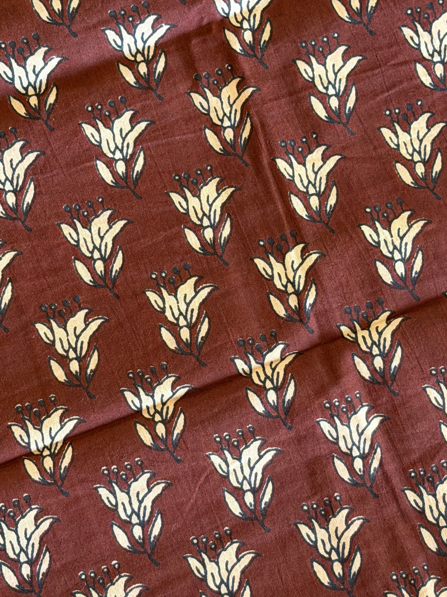 Pure Cotton Handblock Print 3 piece Unstitched Suit Set