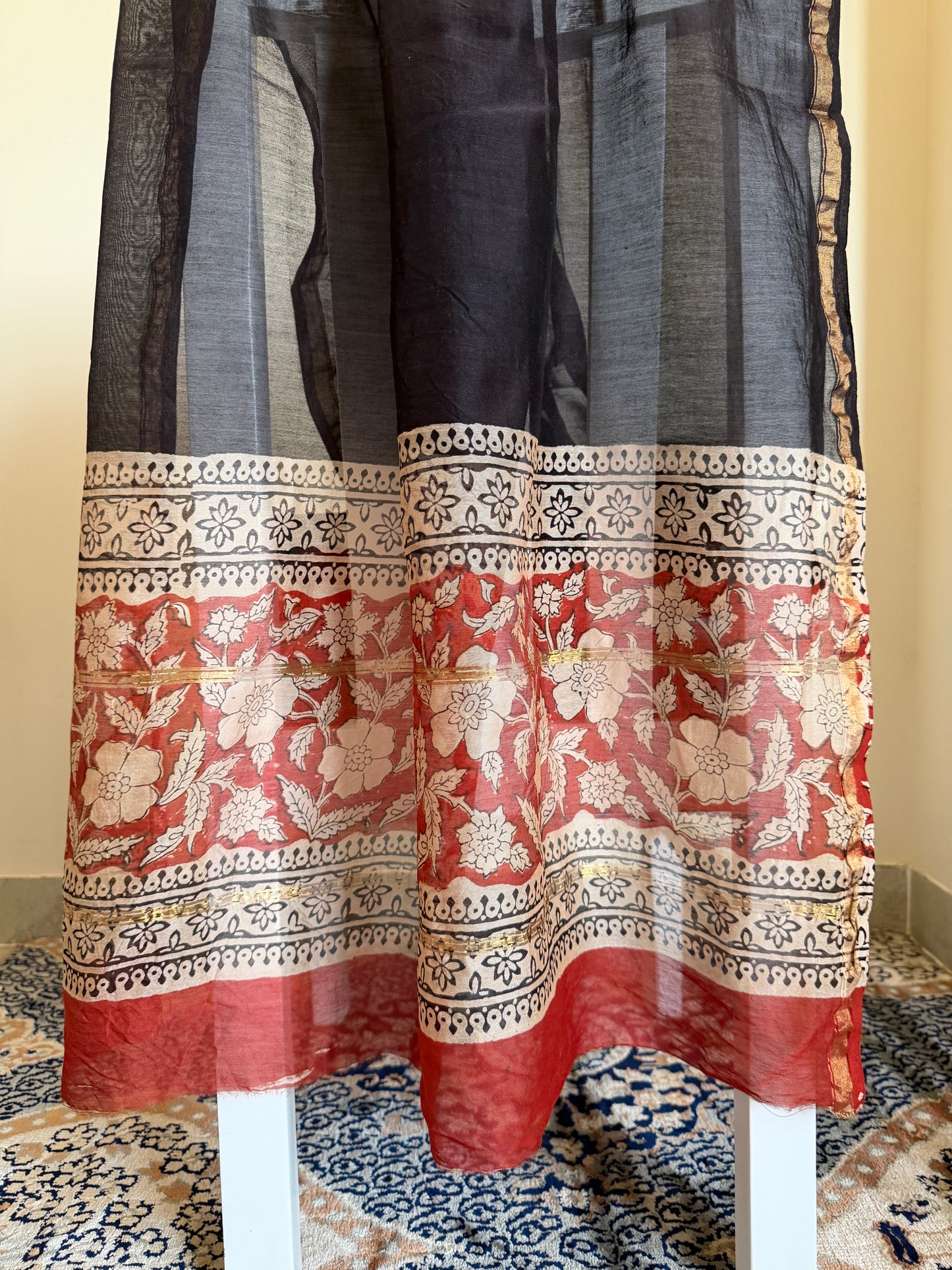 Chanderi Silk Unstitched 3 Piece Suit Set