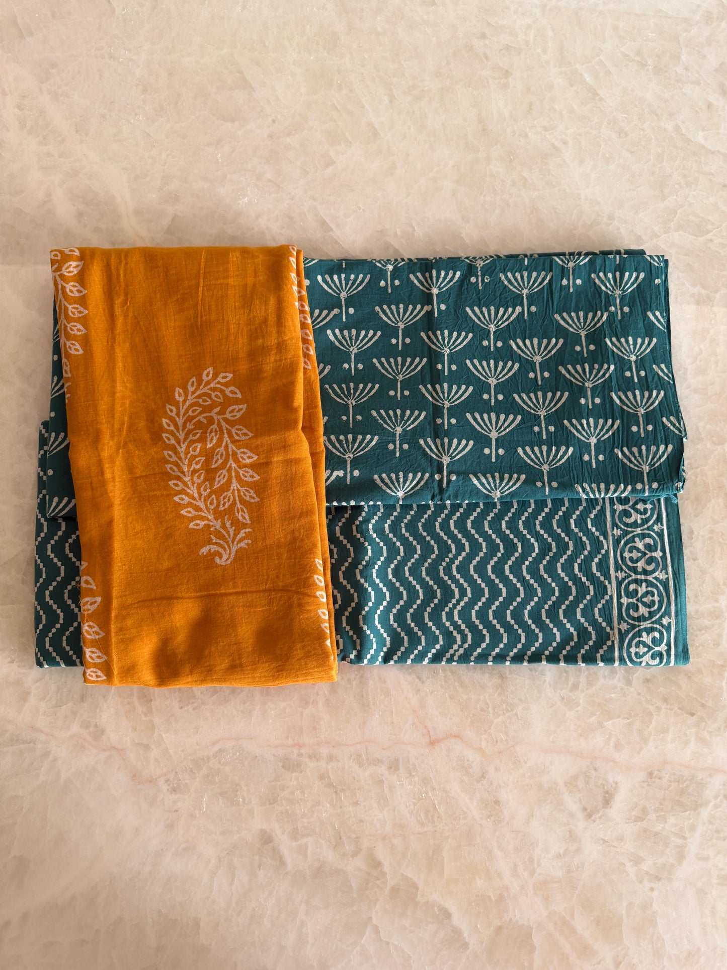 Pure Cotton Hand Block Printed Suit Set