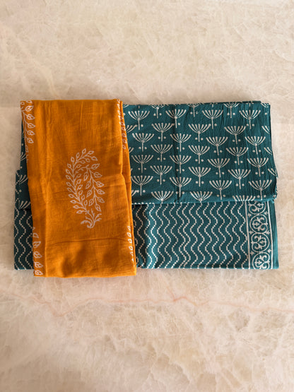 Pure Cotton Hand Block Printed Suit Set