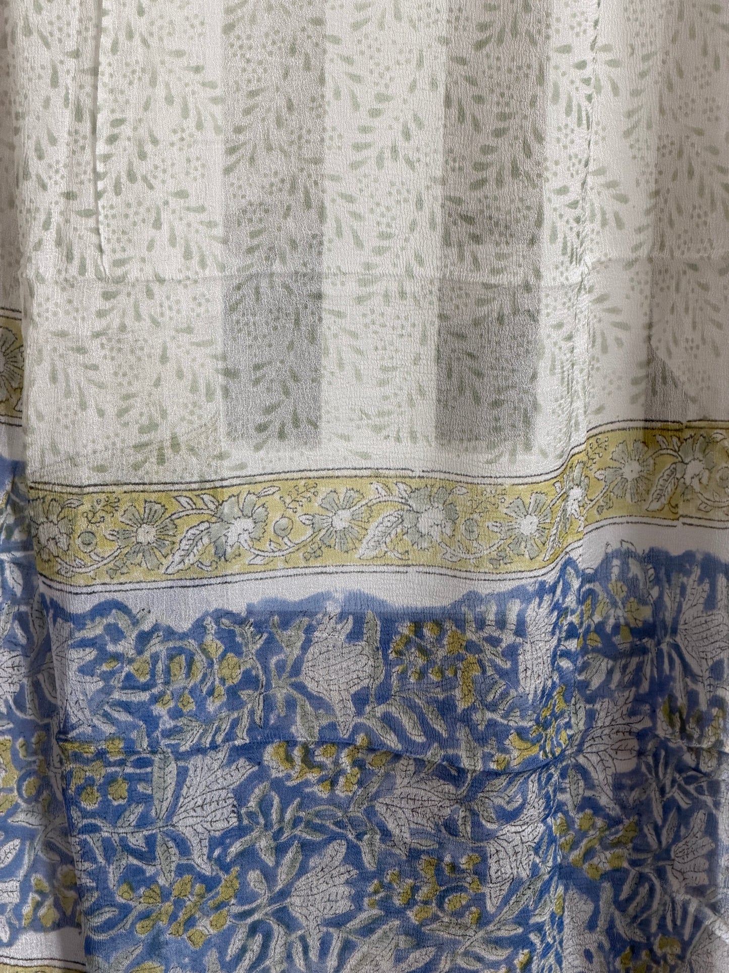 Pure Cotton Hand Block Printed Suit Set with Chiffon Dupatta