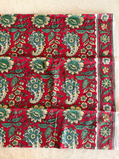 Pure Cotton Hand Block Printed Suit Set with Kota Dupatta
