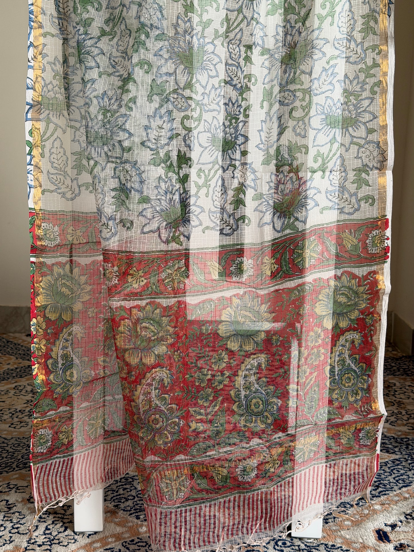 Pure Cotton Hand Block Printed Suit Set with Kota Dupatta