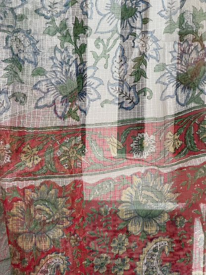Pure Cotton Hand Block Printed Suit Set with Kota Dupatta