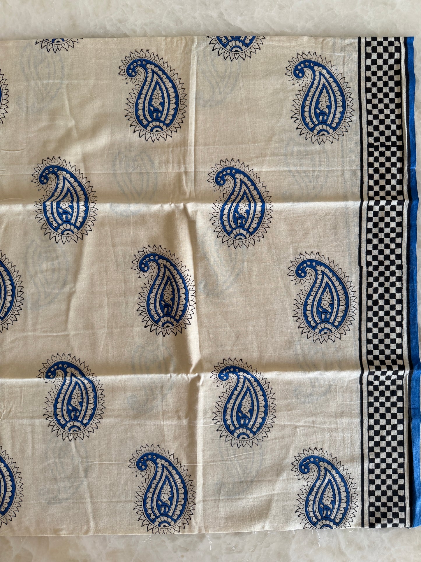 Pure Cotton Hand Block Printed Suit Set with Kota Dupatta