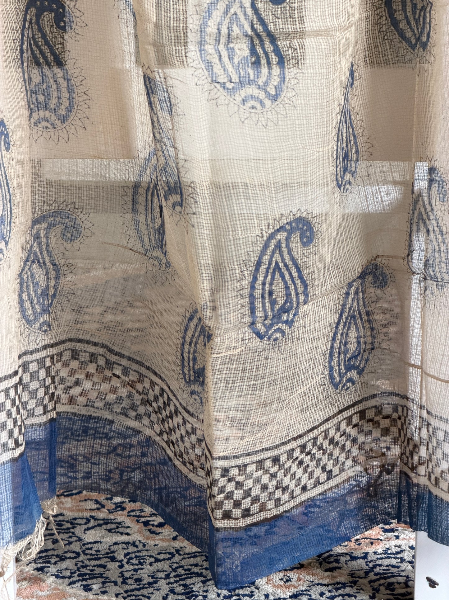 Pure Cotton Hand Block Printed Suit Set with Kota Dupatta